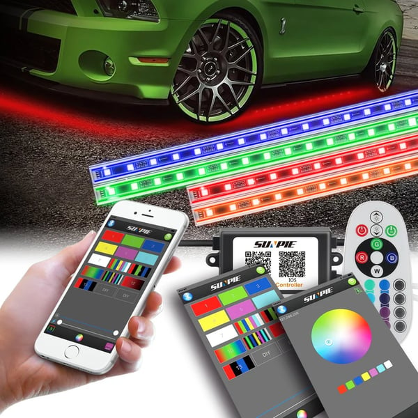 Image of Sunpie Underglow Lighting Kit, Multi-color RGB LED Strip