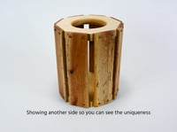 Image 4 of Wooden Multi Purpose Vase, Decorative Wooden Kitchen Utelsil holder, Glass Vase included