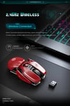 MSL PX2 Metal Rechargeable Wireless Mute 1600DPI Mouse 6 Buttons for PC Laptop Gaming