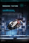 MSL PX2 Metal Rechargeable Wireless Mute 1600DPI Mouse 6 Buttons for PC Laptop Gaming