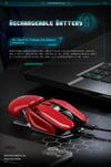 MSL PX2 Metal Rechargeable Wireless Mute 1600DPI Mouse 6 Buttons for PC Laptop Gaming