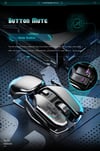 MSL PX2 Metal Rechargeable Wireless Mute 1600DPI Mouse 6 Buttons for PC Laptop Gaming