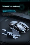 MSL PX2 Metal Rechargeable Wireless Mute 1600DPI Mouse 6 Buttons for PC Laptop Gaming