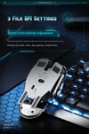 MSL PX2 Metal Rechargeable Wireless Mute 1600DPI Mouse 6 Buttons for PC Laptop Gaming
