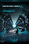 MSL PX2 Metal Rechargeable Wireless Mute 1600DPI Mouse 6 Buttons for PC Laptop Gaming