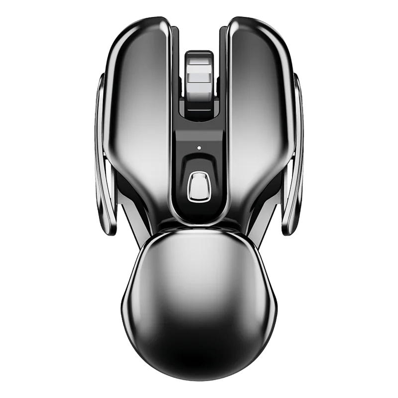 MSL PX2 Metal Rechargeable Wireless Mute 1600DPI Mouse 6 Buttons for PC Laptop Gaming
