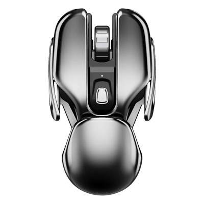 MSL PX2 Metal Rechargeable Wireless Mute 1600DPI Mouse 6 Buttons for PC Laptop Gaming