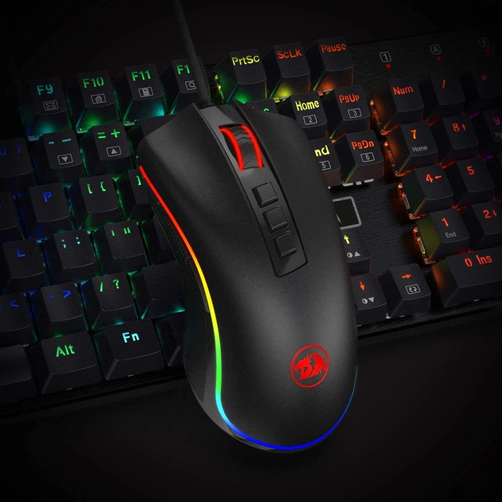 MSL Wired Gaming Mouse - 16.8 Million RGB Color, 10000 DPI, 9 Buttons, Optical LED