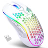 MSL 2.4G Wireless RGB Gaming Mouse - Adjustable DPI, Ergonomic Honeycomb Design