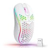MSL 2.4G Wireless RGB Gaming Mouse - Adjustable DPI, Ergonomic Honeycomb Design