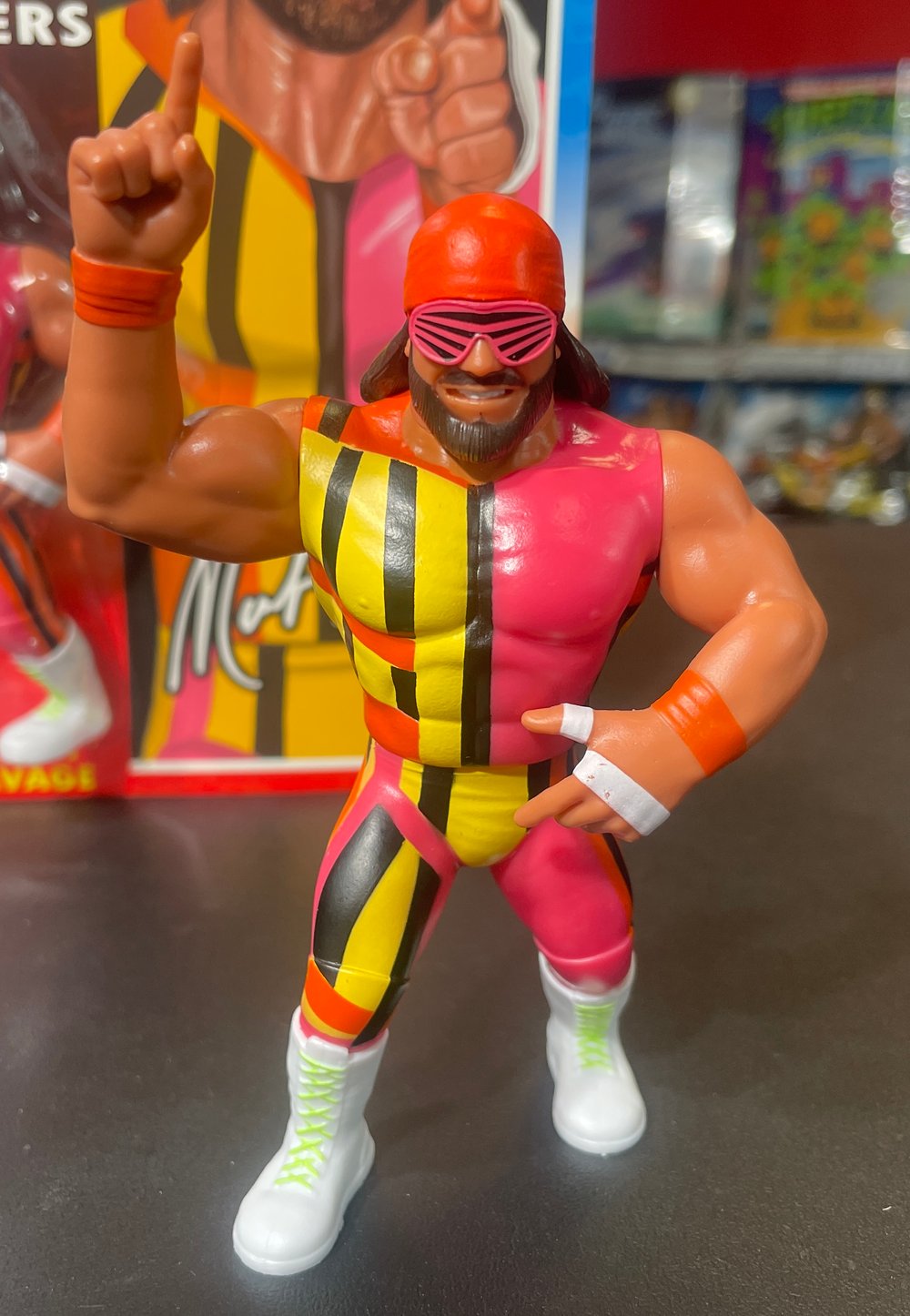 AVAILABLE 9/30: MACHO MAN RANDY SAVAGE WRESTLE-SOMETHING WRESTLERS SERIES 2 FIGURE (TOY COLORS)