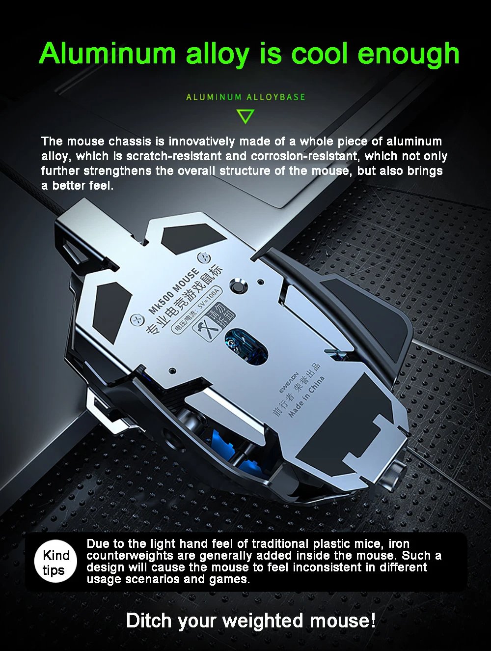 MSL 2024 Ergonomic Wired Gaming Mouse - 12800 DPI, RGB LED Backlight for PC & Laptop
