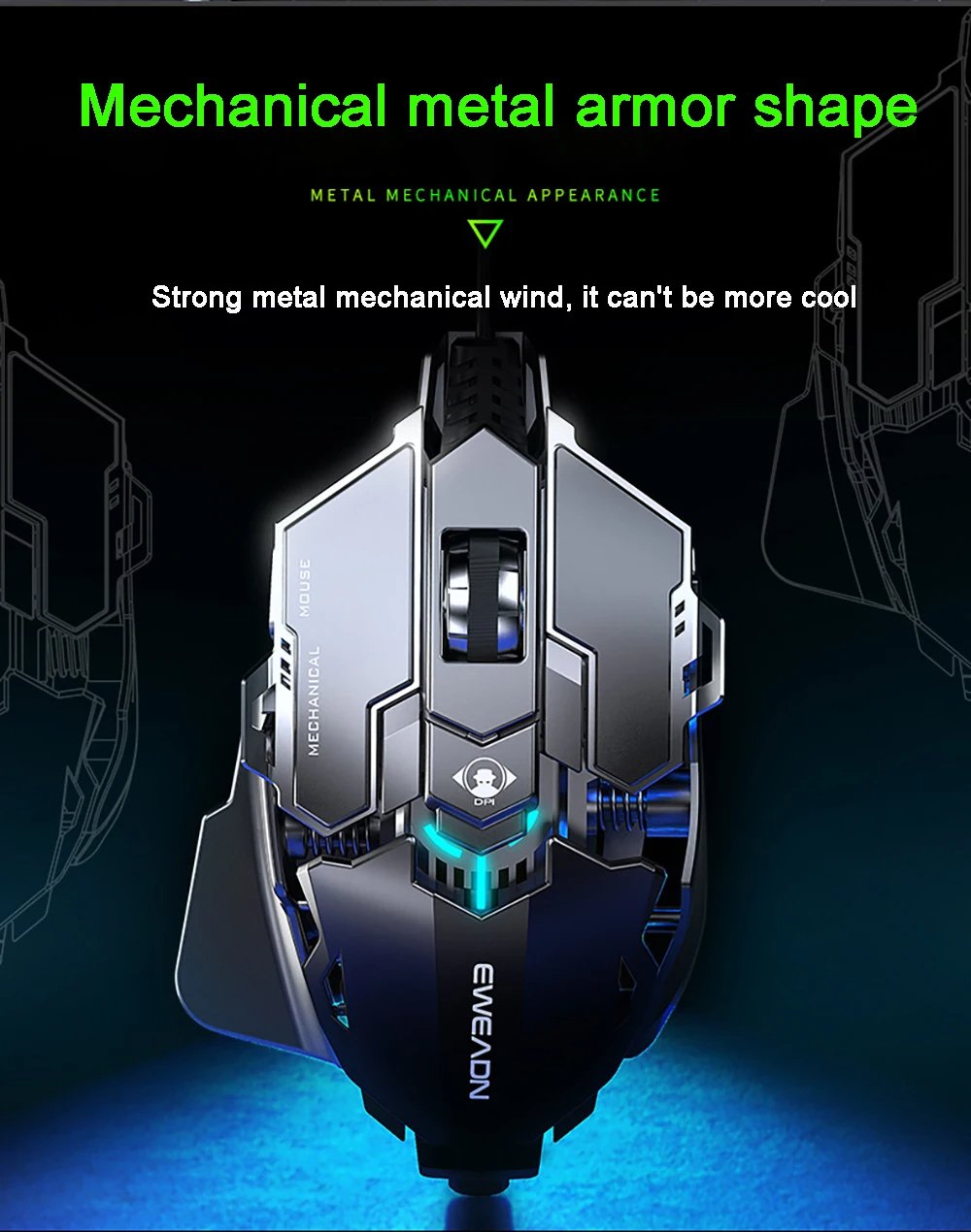 MSL 2024 Ergonomic Wired Gaming Mouse - 12800 DPI, RGB LED Backlight for PC & Laptop