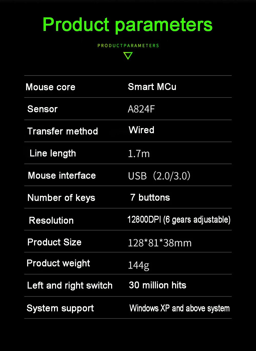 MSL 2024 Ergonomic Wired Gaming Mouse - 12800 DPI, RGB LED Backlight for PC & Laptop