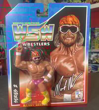 Image 1 of **IN STOCK** MACHO MAN RANDY SAVAGE WRESTLE-SOMETHING WRESTLERS SERIES 2 FIGURE (PINK)