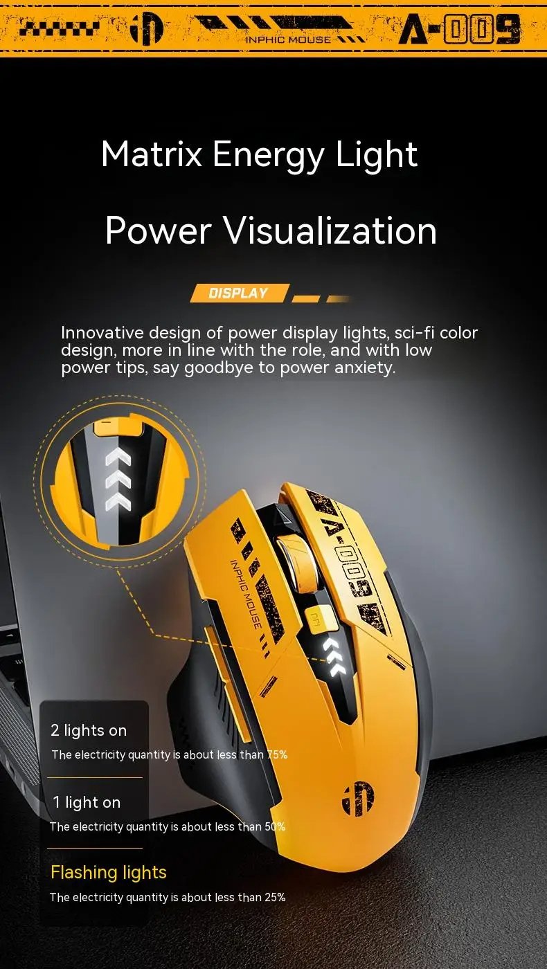 MSL 2.4G Bluetooth Rechargeable A9 Wireless Silent Mouse for PC and Office