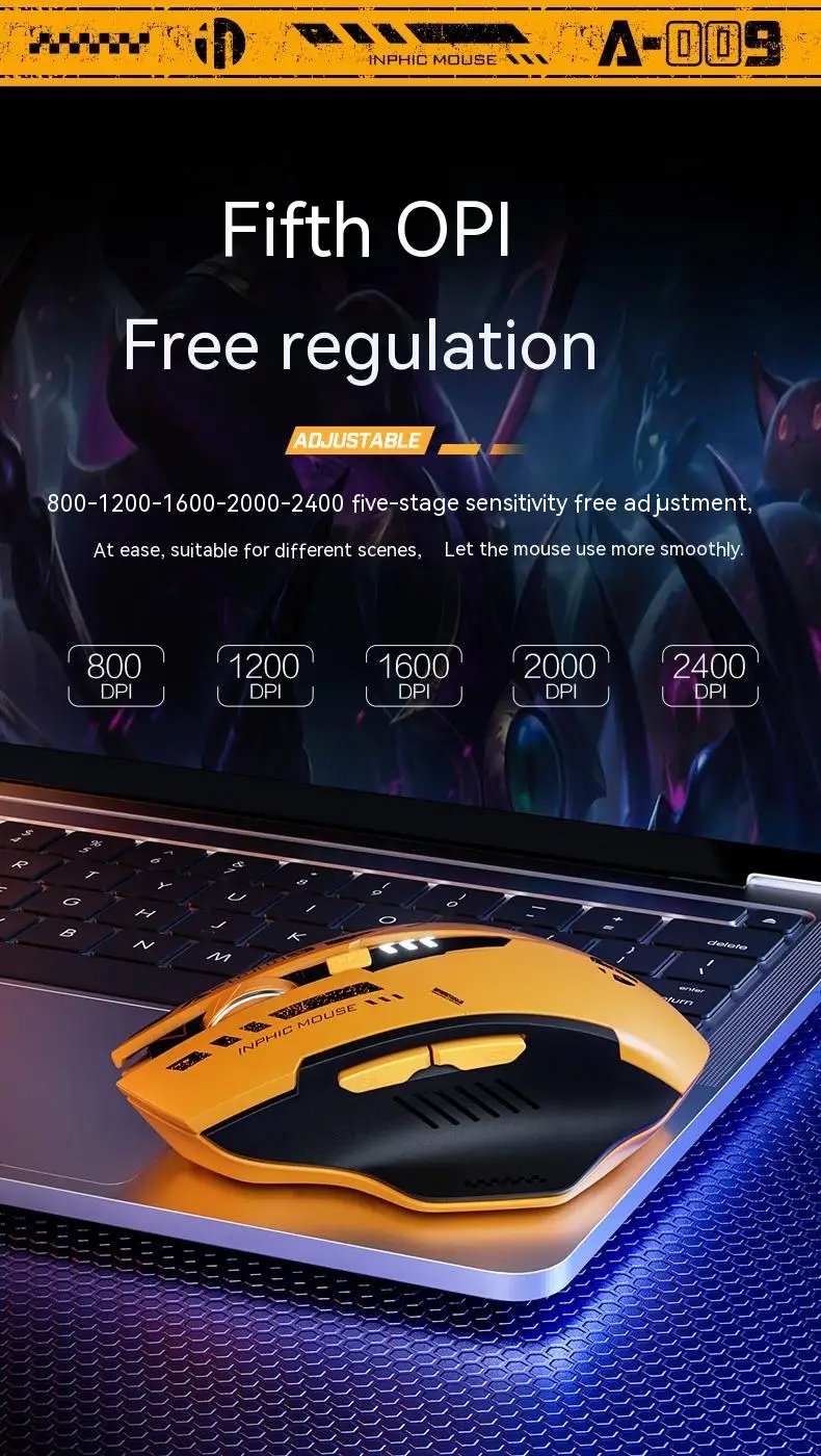 MSL 2.4G Bluetooth Rechargeable A9 Wireless Silent Mouse for PC and Office