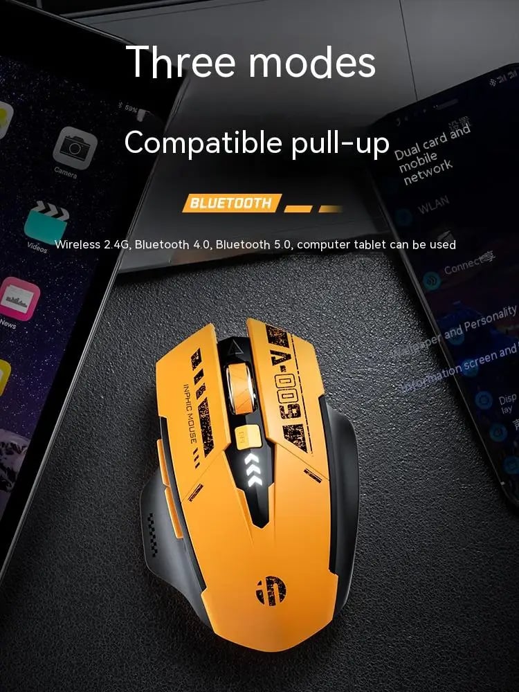 MSL 2.4G Bluetooth Rechargeable A9 Wireless Silent Mouse for PC and Office