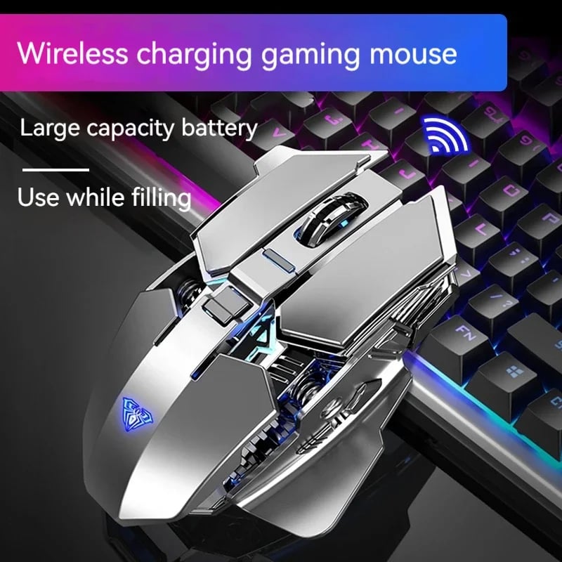 MSL SC300 Wireless Rechargeable Mouse with Cool Lights - 2.4G