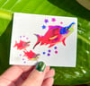 Birds Flying South (Salmon) Sticker