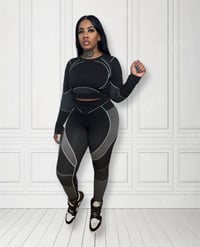 BLACK ACTIVE WEAR SET 