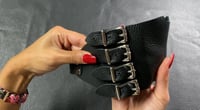 Image 2 of Leather Panel Ball Gag with Buckles (Bishop Style)