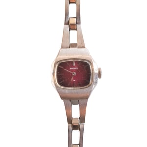 80s seiko silver red