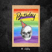 Image 1 of Skull Happy Birthday Greeting Card