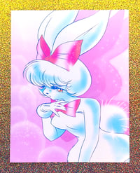 8.5"x11" MILKY BUNNY Glossy Art Print