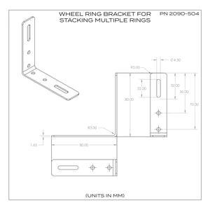 Image of ORACLE Lighting Offset Wheel Ring Bracket for Stacking Multiple Rings - Set of 12