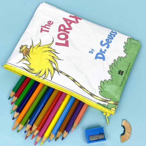 Image of The Lorax, Dr Seuss, Book Page Pencil Case