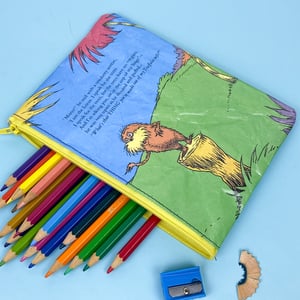 Image of The Lorax, Dr Seuss, Book Page Pencil Case