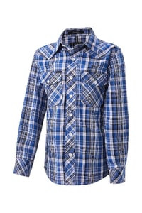 Image 1 of RMPW010 Pilbara KIDS Western Snap Button L/S Shirt