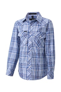 Image 2 of RMPW010 Pilbara KIDS Western Snap Button L/S Shirt