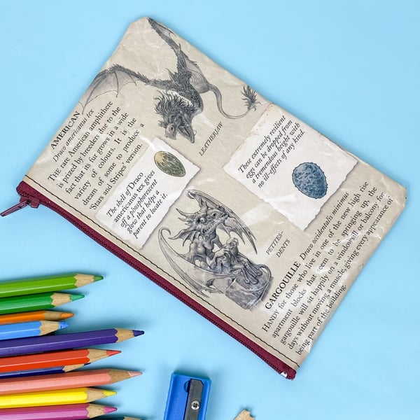 Image of Dragonology Book Page Pencil Case