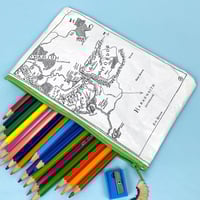 Image 1 of Middle Earth, Mordor/Gondor/Rohan Lord of the Rings Book Page Pencil Case