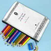 Image 1 of The Lord of the Rings Book Page Pencil Case, JRR Tolkien