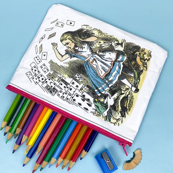 Image of Alice in Wonderland Book Page Pencil Case, Alice’s Evidence 