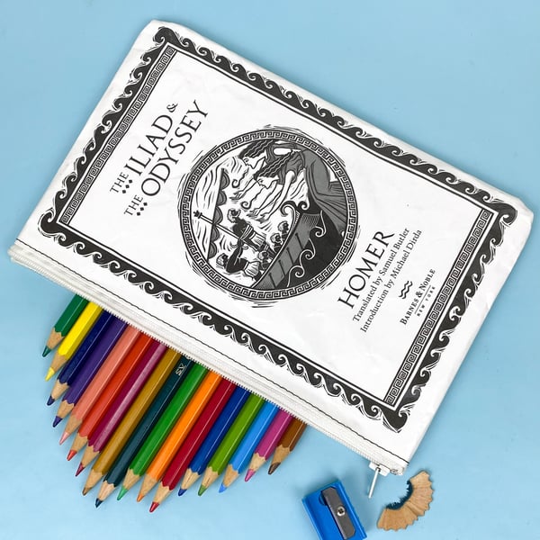 Image of Homer: The Iliad & The Odyssey Book Page Pencil Case