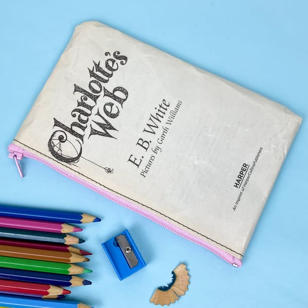 Image of Charlotte’s Web, Book Page Pencil Case