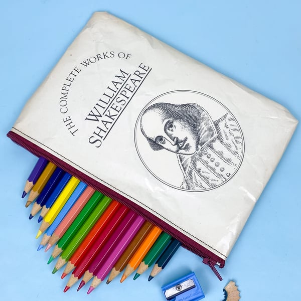 Image of Shakespeare Book Page Pencil Case, The Tempest