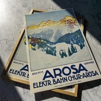Image 1 of Arosa - Elektr. Bahn Chur-Arosa | Emil Cardinaux - 1915 | Travel Poster | Vintage Poster