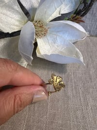 Image 2 of Stainless Steel Small Flower Adjustable Ring Gold