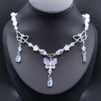 Image 1 of Dreamy Butterfly Fairy Teardrop Necklace