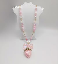 Image 5 of Pastel Strawberry Bow Necklace