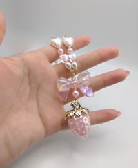 Image 6 of Pastel Strawberry Bow Necklace