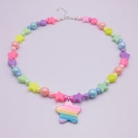 Image 1 of Pastel Rainbow Fairy Kei Necklace