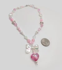 Image 6 of Pink Princess Heart Gem Necklace