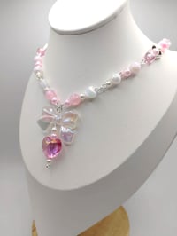 Image 5 of Pink Princess Heart Gem Necklace