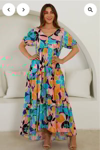 Image 2 of Isolde 3/4 Sleeves Midi Dress